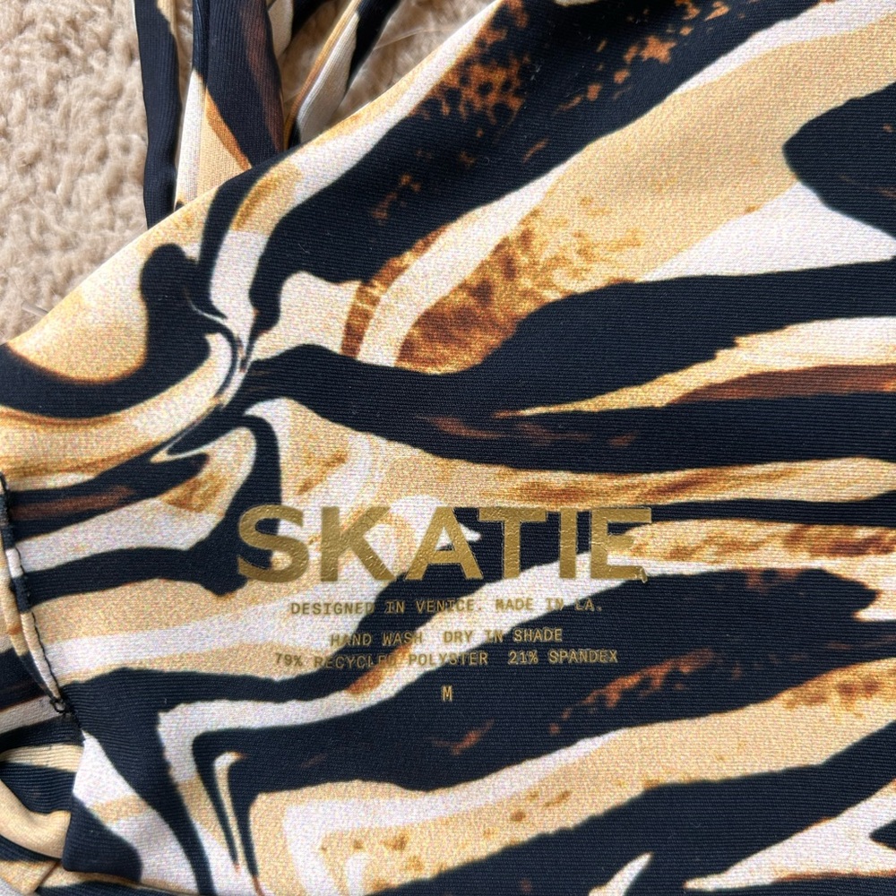 Skatie Zebra Print Bikini - Black and Tan - Picture 6 of 6
